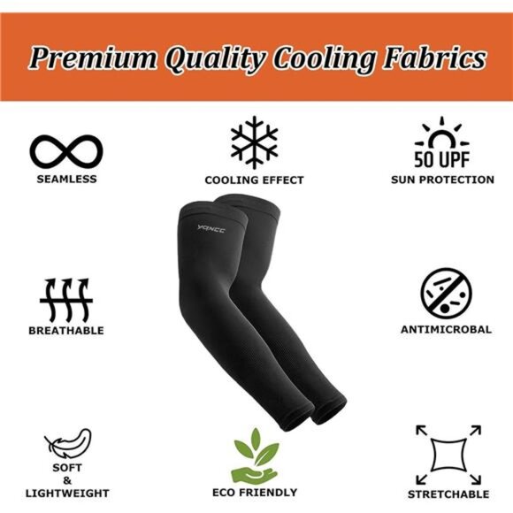 4 Pairs Arm Sleeves for Men Women, UPF 50 Cooling UV Sun Protection - Picture 13 of 14